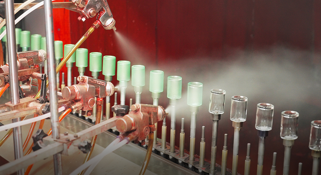 TRATTAMENTO SUPERFICIALE DELLE BOTTIGLIE DI VETRO