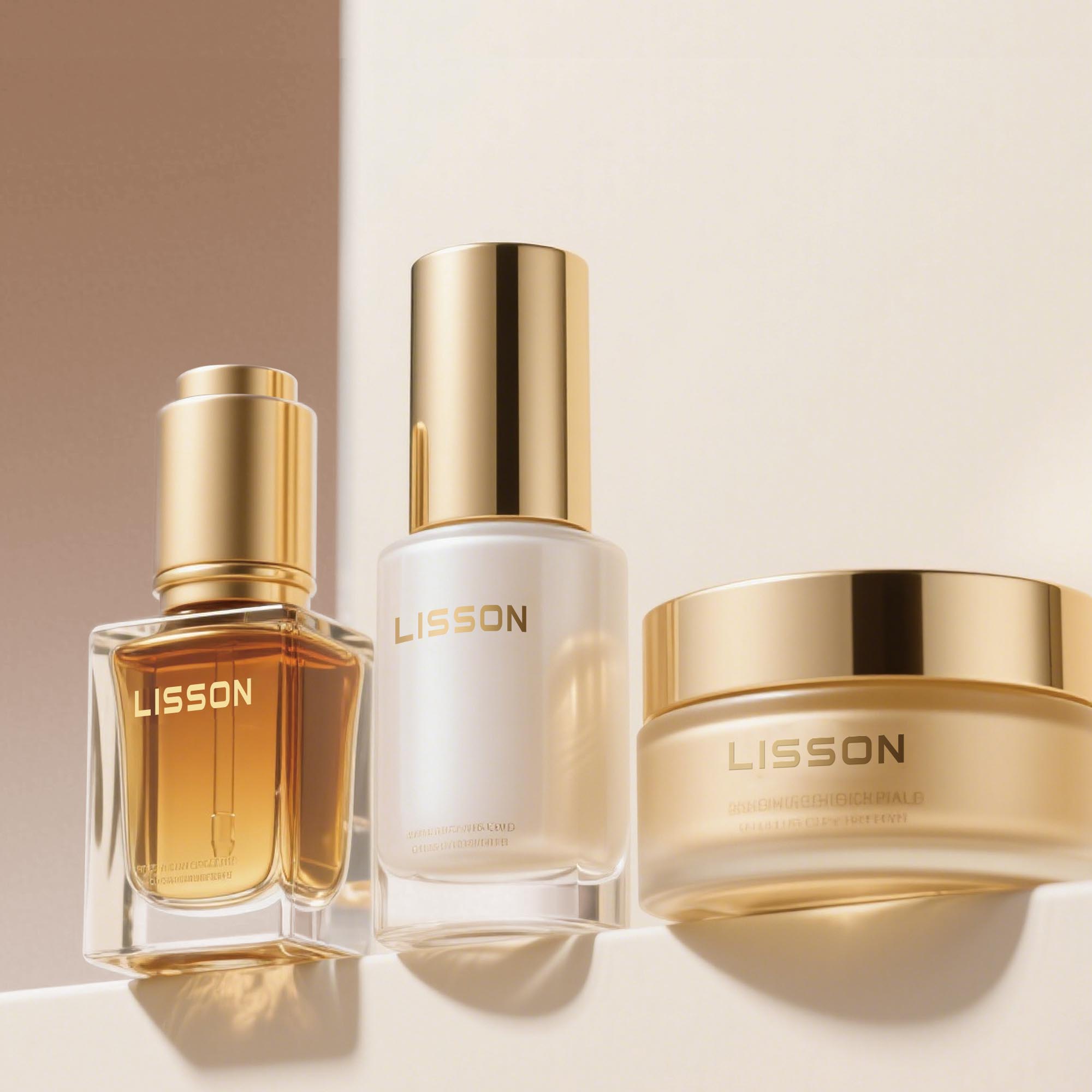 Set di flaconi in vetro per cosmetici