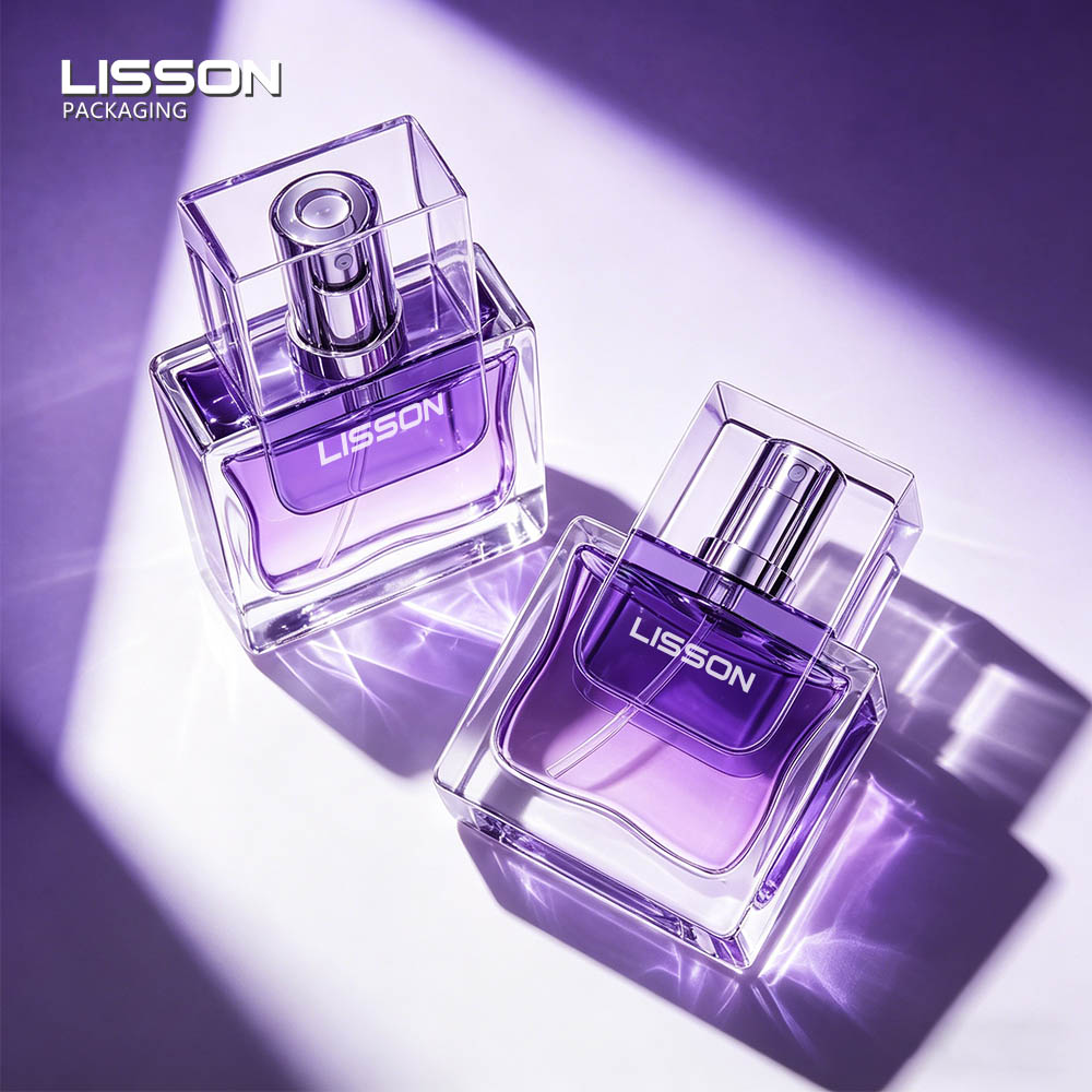 Private Custom Logo Heavy Base Glass Perfume Bottle