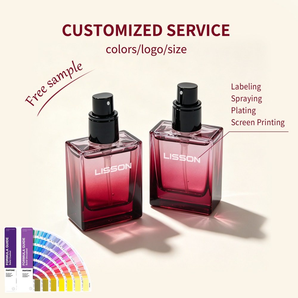 30ml Luxury Flat-Square Gradient Glass Perfume Bottle 30ml Luxury Flat-Square Gradient Glass Perfume Bottle