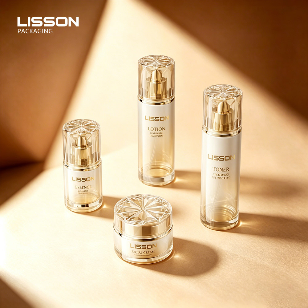 Premium Cosmetic Glass Bottle and Jar Packaging Set