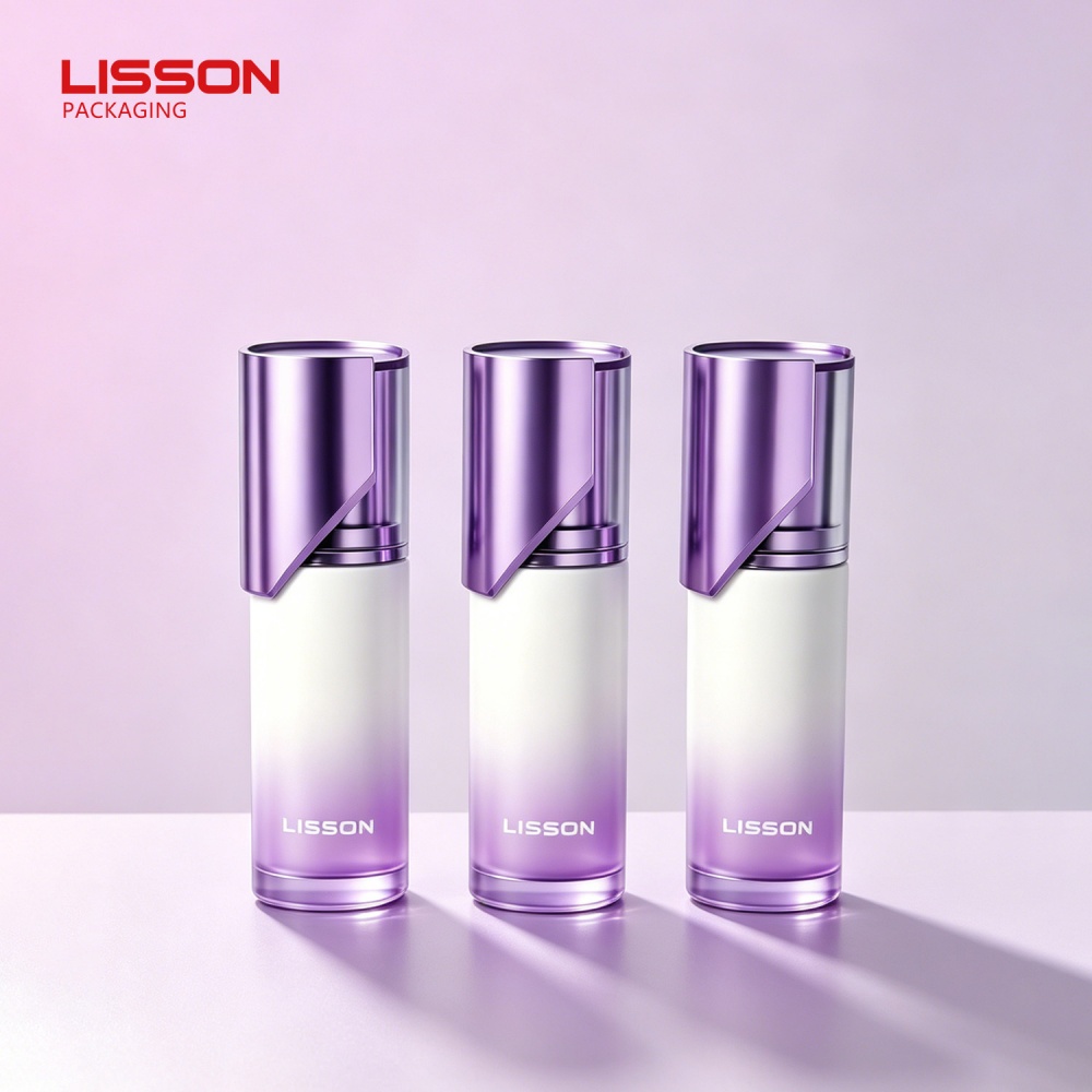 50ml Luxury Purple Gradient Glass Cosmetic Bottle