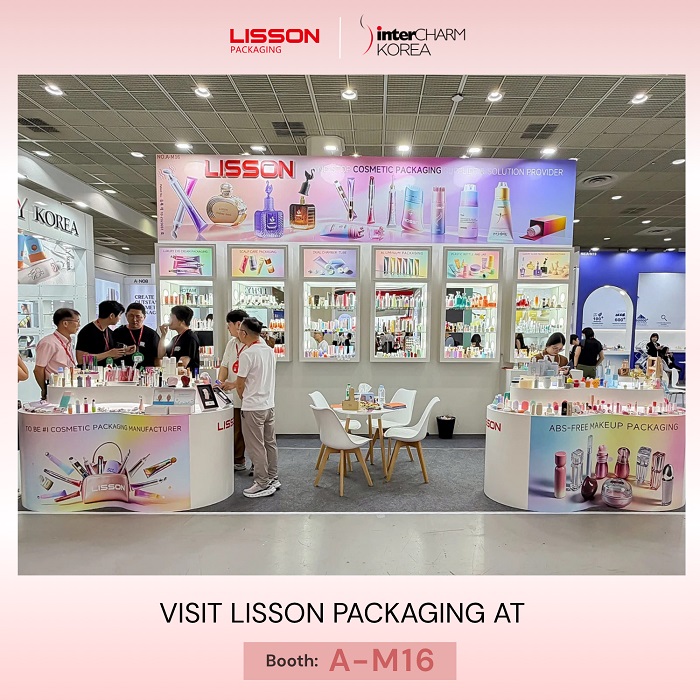Lisson Packaging brilla a InterCHARM Korea: all'avanguardia nell'era delle innovazioni per il packaging cosmetico di lusso ed ecocompatibile.